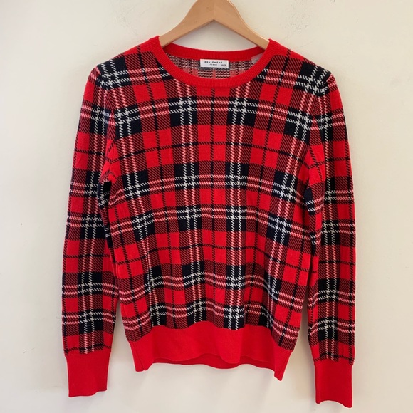 EQUIPMENT Shane Scholarly Plaid Wool Sweater XS - Picture 3 of 6